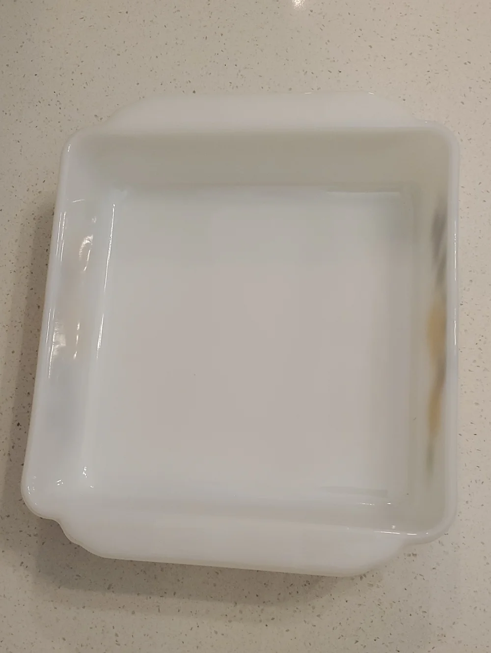 Fire King #452 Square 8” Milk Glass   Hand-Painted Fruit Harvest Gay Fad Studios